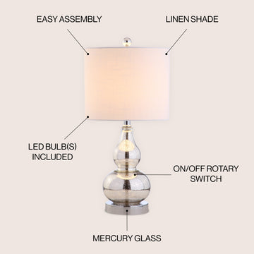 Anya 20.5" Mini Glass LED Table Lamp
